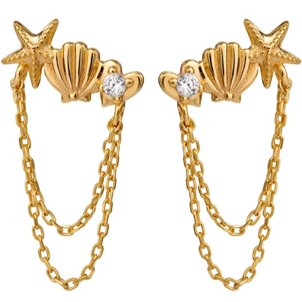 18k Diamond Disney Little Mermaid Earrings